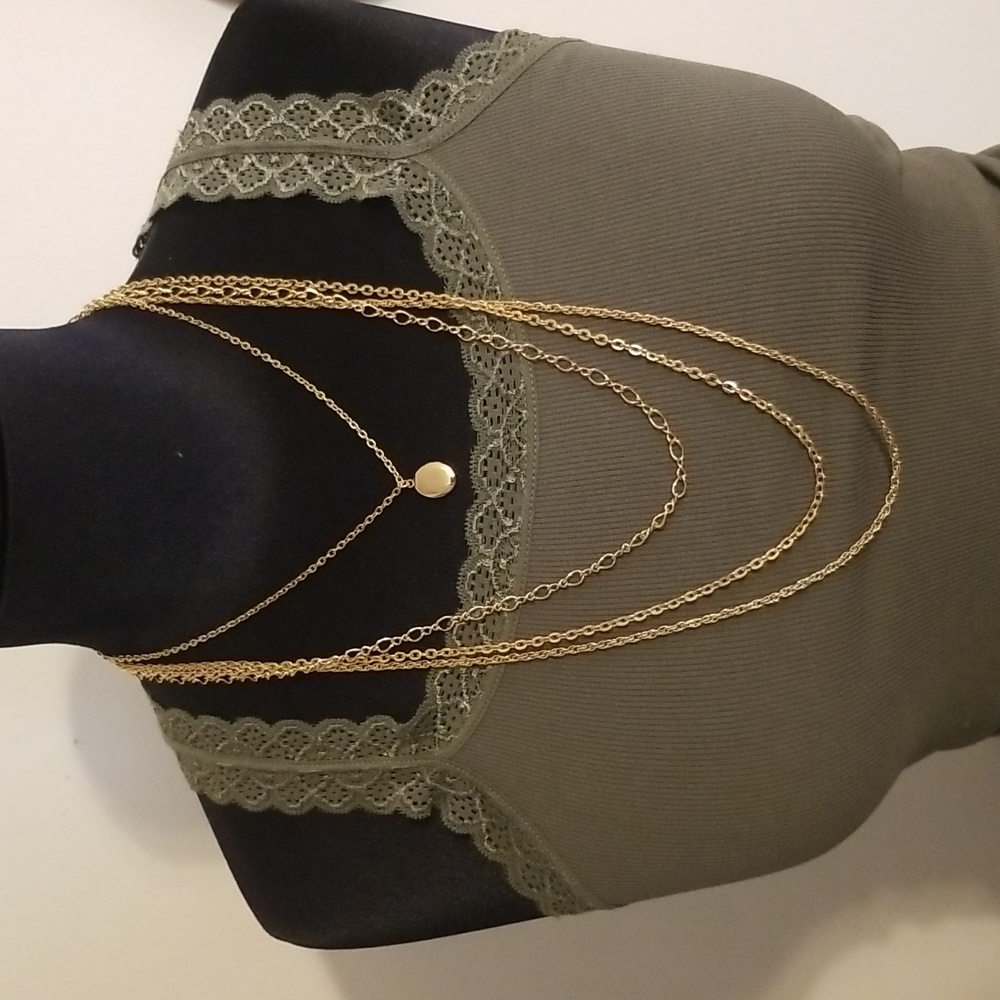 Triple Strand Locket Necklace - Picture 11 of 11
